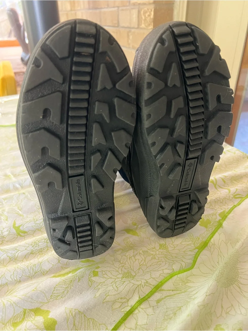Columbia Powderbug Kids Navy Blue and Pink snow boots